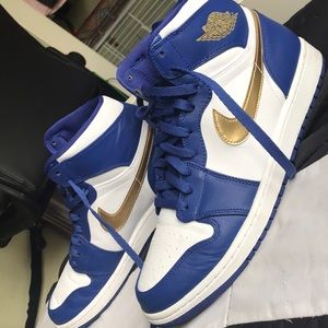 Air Jordan Olympic 1’s blue and gold